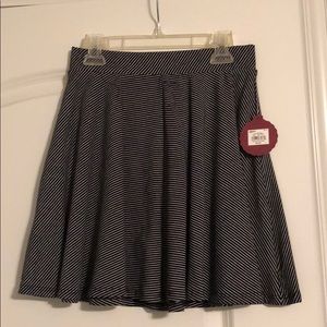Black and White Striped Skirt